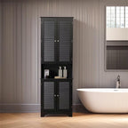 Meuble de rangement haut et étroit pour salle de bain