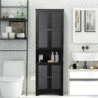 Meuble de rangement haut et étroit pour salle de bain