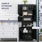 Meuble de rangement haut et étroit pour salle de bain