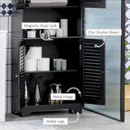 Meuble de rangement haut et étroit pour salle de bain