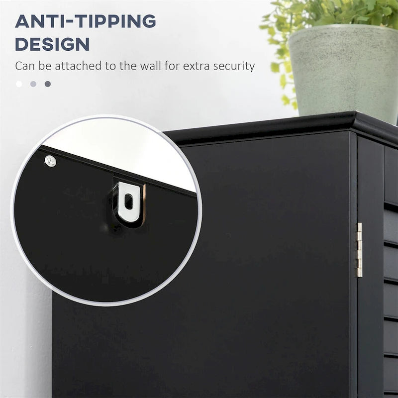 Meuble de rangement haut et étroit pour salle de bain