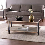 Table basse rectangulaire, Table basse avec plateau miroir, Tables basses modernes, Table d'appoint pour le salon