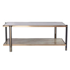 Table basse rectangulaire, Table basse avec plateau miroir, Tables basses modernes, Table d'appoint pour le salon