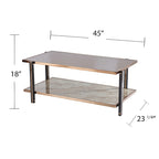 Table basse rectangulaire, Table basse avec plateau miroir, Tables basses modernes, Table d'appoint pour le salon