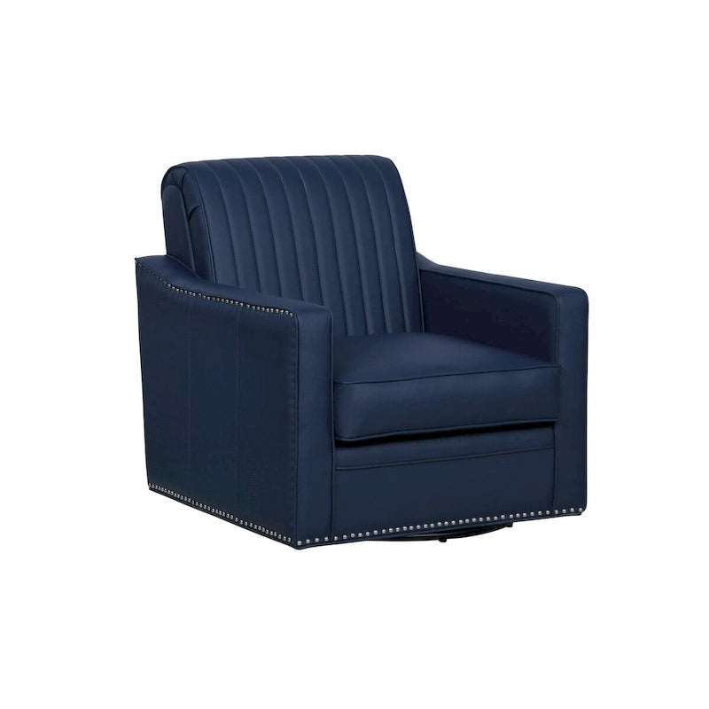 Fauteuil d'appoint pivotant à 360° en similicuir