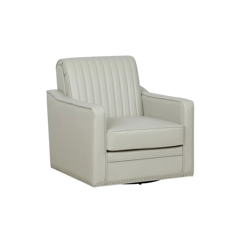 Fauteuil d'appoint pivotant à 360° en similicuir