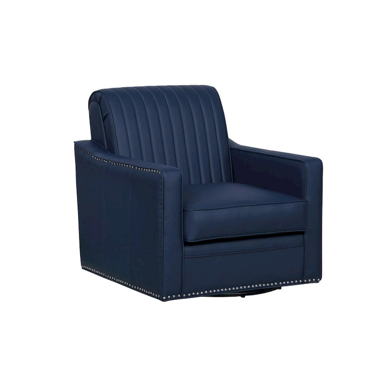 Fauteuil d'appoint pivotant à 360° en similicuir