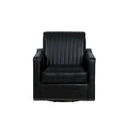 Fauteuil d'appoint pivotant à 360° en similicuir