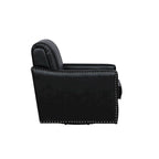 Fauteuil d'appoint pivotant à 360° en similicuir