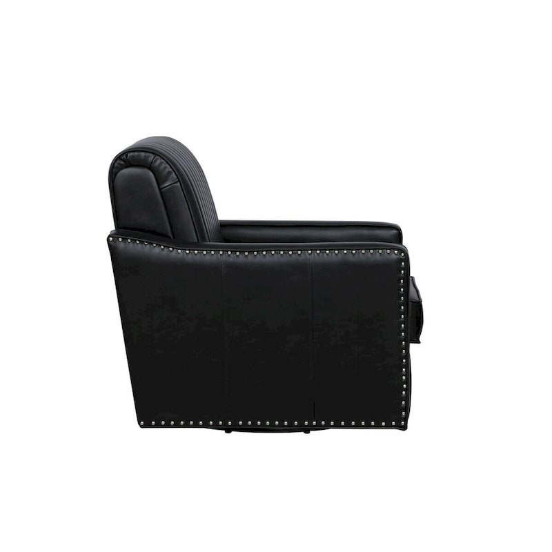 Fauteuil d'appoint pivotant à 360° en similicuir
