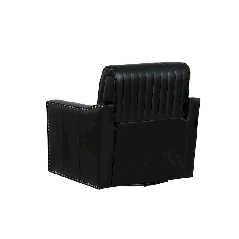 Fauteuil d'appoint pivotant à 360° en similicuir