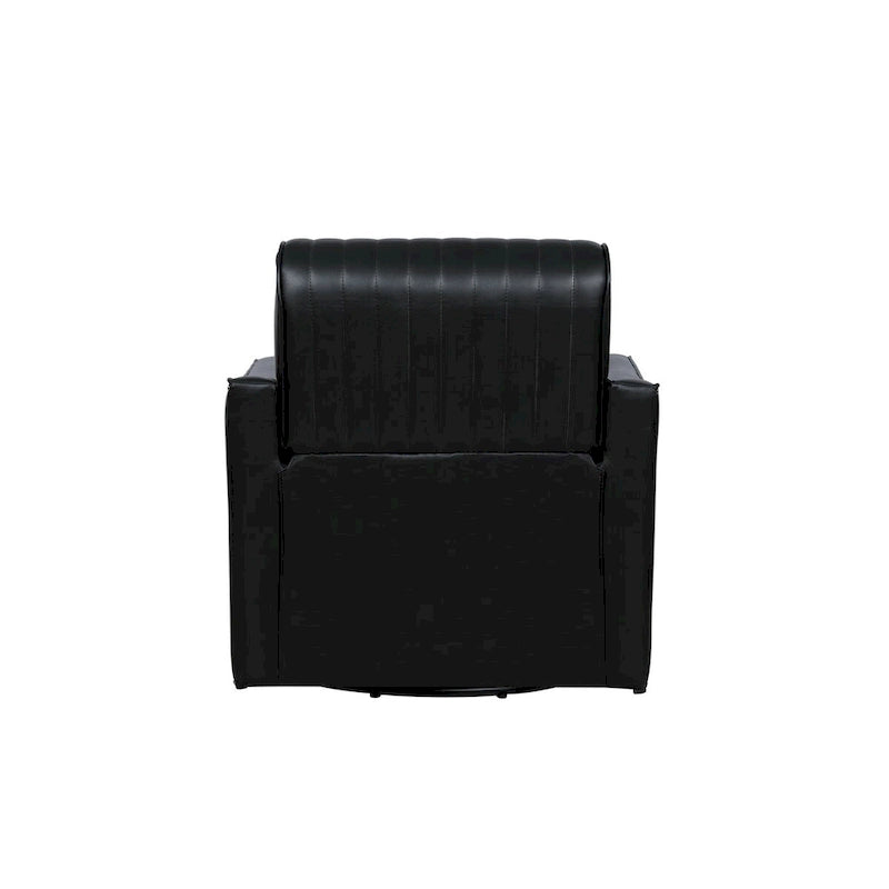 Fauteuil d'appoint pivotant à 360° en similicuir