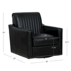 Fauteuil d'appoint pivotant à 360° en similicuir