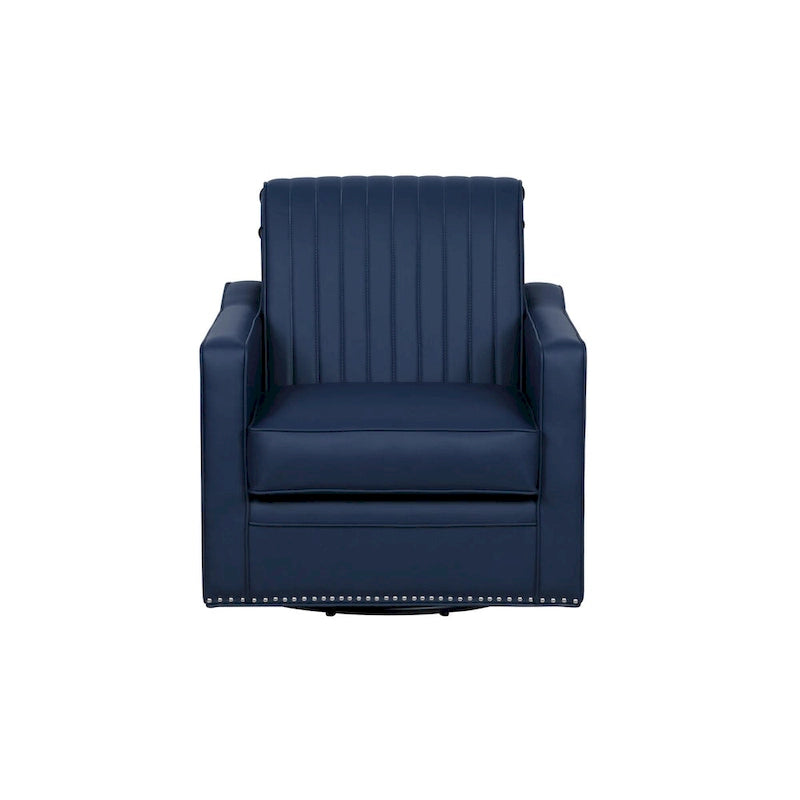 Fauteuil d'appoint pivotant à 360° en similicuir