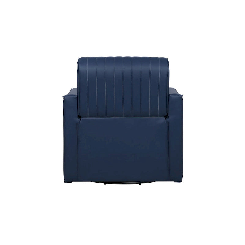 Fauteuil d'appoint pivotant à 360° en similicuir