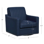 Fauteuil d'appoint pivotant à 360° en similicuir