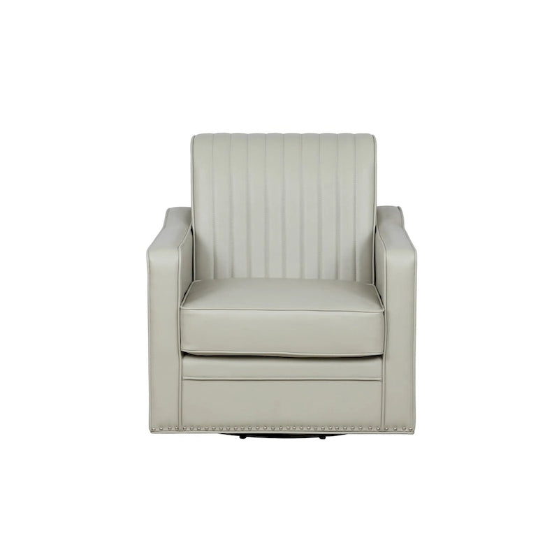 Fauteuil d'appoint pivotant à 360° en similicuir