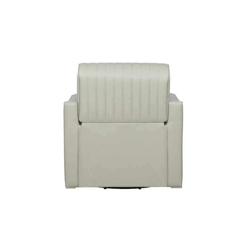 Fauteuil d'appoint pivotant à 360° en similicuir